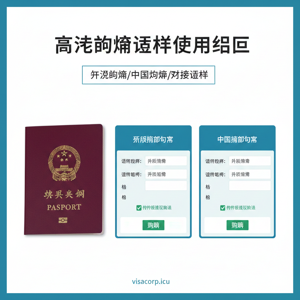 功能特性图，重点展示护照作为有效证件的功能区分。画面应以一个表格或流程图的形式呈现“外国护照/中国护照/其他证件”的购票场景。左侧为一本打开的护照特写，右侧为不同证件类型对应的12306购票截图（模拟界面），强调“已通过”的身份核验状态。配色采用蓝绿和白色，简洁明了，突出证件类型区分与适用场景。