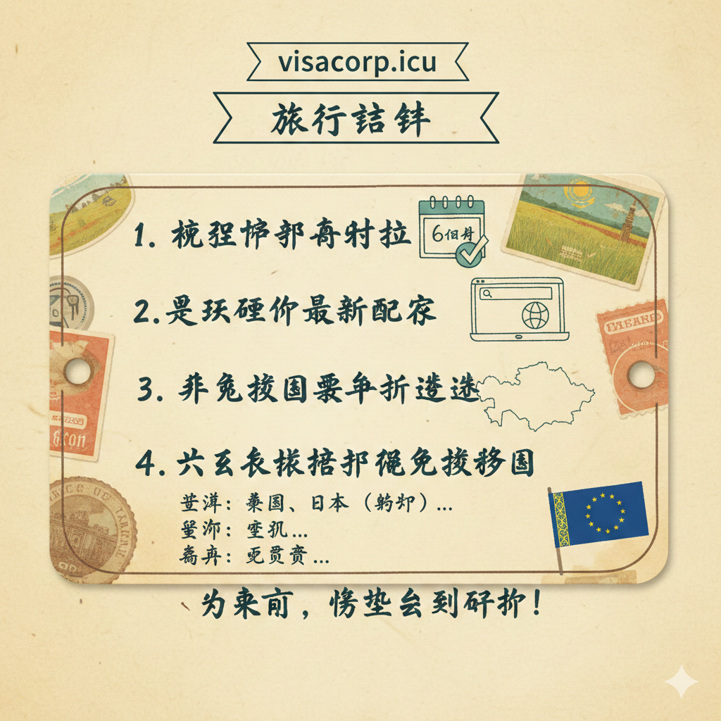 一张总结性的出行建议与核对清单图。画面设计成一个手写的、带有复古旅行标签的行李牌或清单样式。包含3-4个关键步骤/提醒：1. 核实护照有效期（配上一个日历图标）；2. 再次核实最新政策（配上一个手机或电脑屏幕）；3. 非免签国需申根签证（配上欧盟旗帜或申根区地图）。使用淡黄色或米色的背景，配以深蓝色或墨绿色的文字和手绘风格的图标，营造出实用、可靠的旅行顾问形象，提醒读者在出发前进行最终确认。