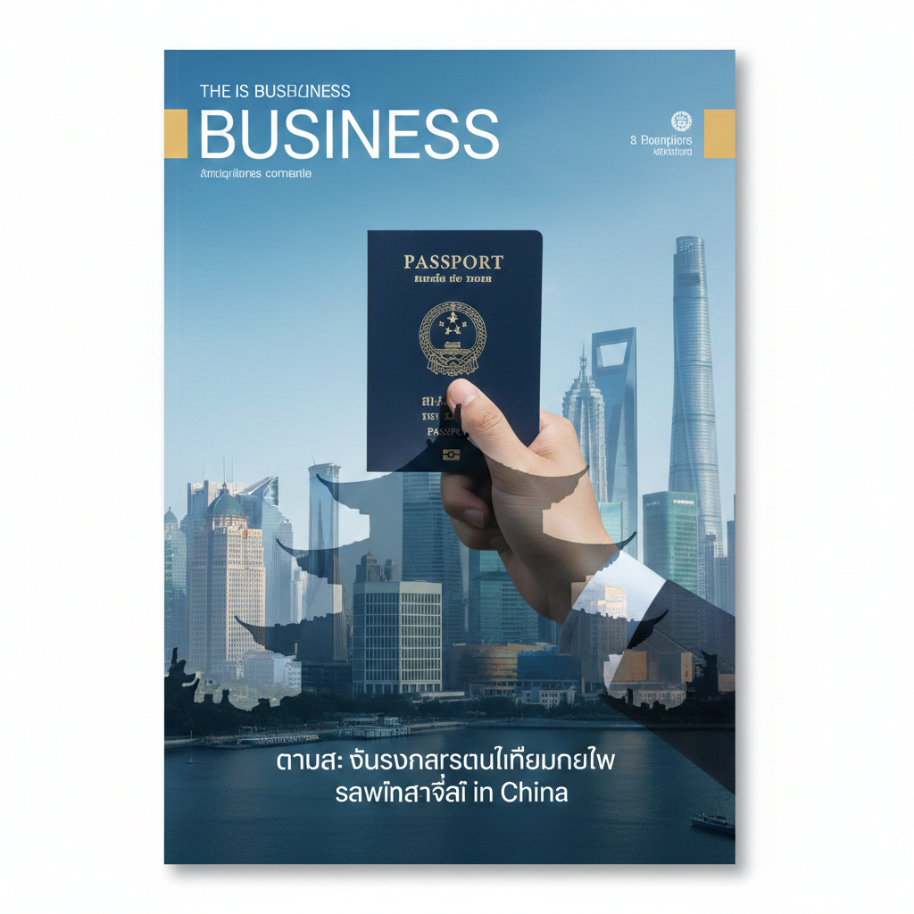 作为文章封面，图片采用现代、专业的商业风格。画面中央是一个半透明的中国传统建筑剪影（如屋脊或飞檐），叠加在其上的是一只手持外国护照（深蓝色或红色封面）的手。背景是现代摩天大楼的城市天际线（如上海或深圳），以柔和的蓝色和金色调为主，象征着机遇与挑战。整体构图清晰，色彩对比度适中，传达出“外国人在中国购房”的主题，体现专业性和权威性。