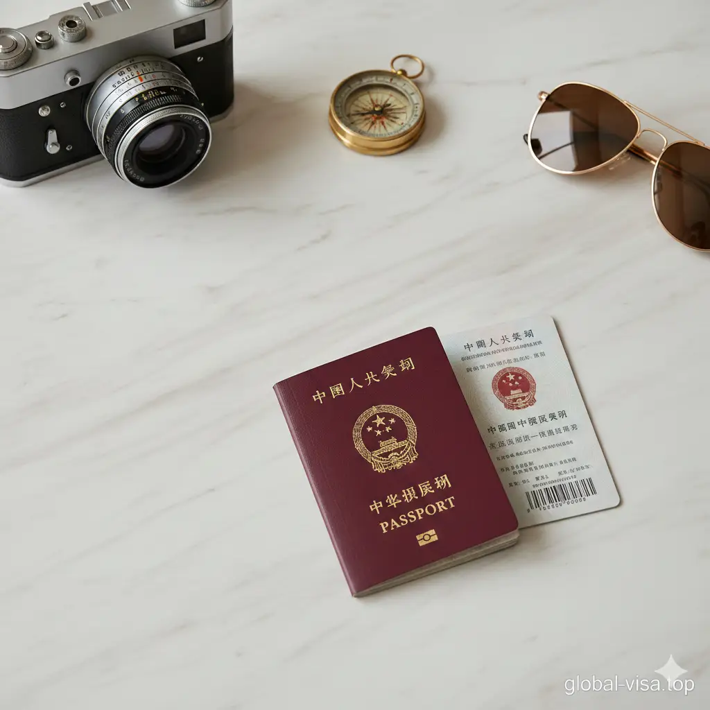 一张清晰的对比教程图。左侧展示护照申请回执单，右侧展示正式护照。中间用一个带箭头的逻辑线连接，箭头上方有一个红色的叉号指向申请日，另一个醒目的绿色对勾指向护照上的签发日期。画面整洁，采用扁平化矢量元素与实拍图片结合的方式。配色方案遵循visacorp.icu的品牌调性，使用醒目的蓝色和橙色作为引导色，教导用户避开日期计算误区。