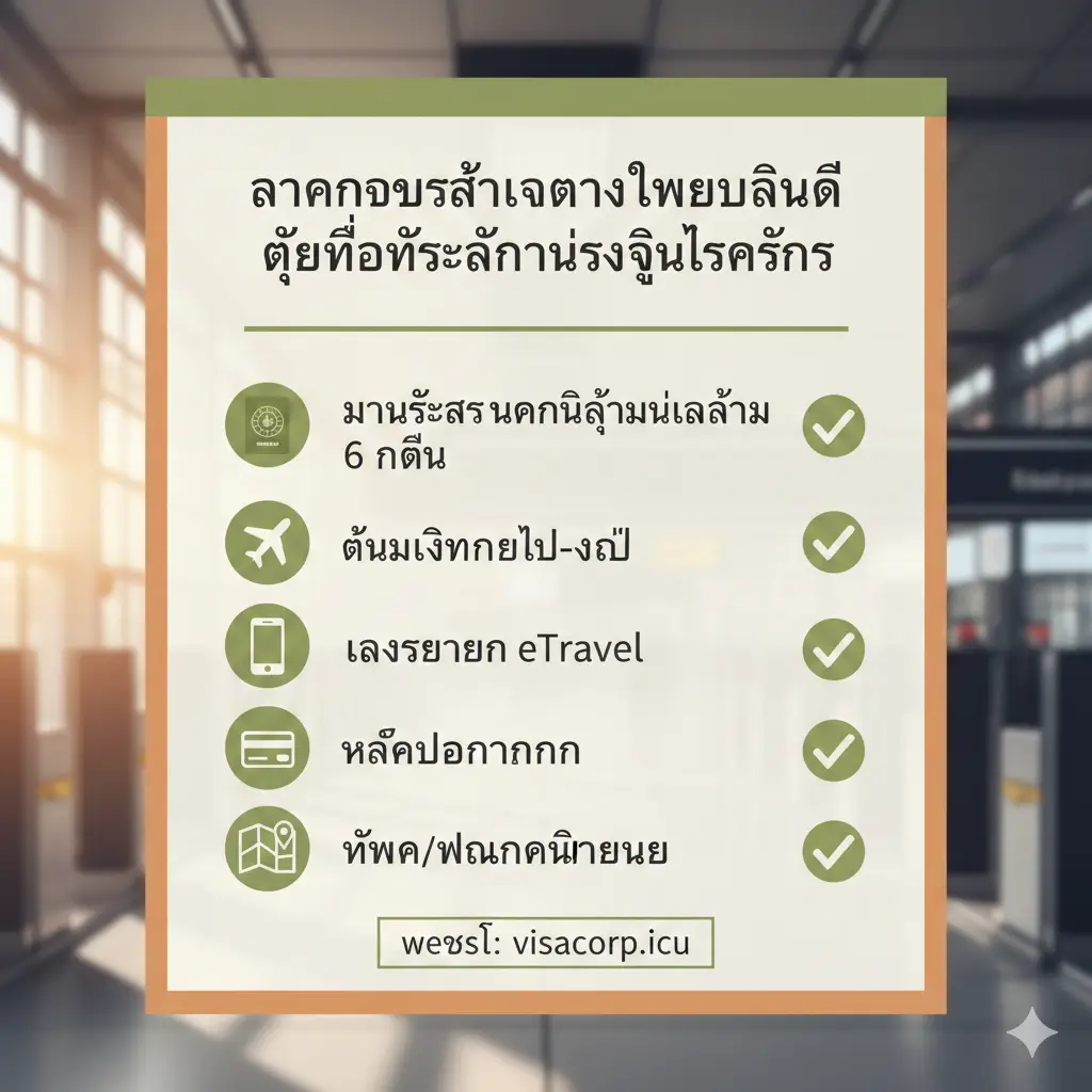 用于文章总结和“通关Checklist”部分。画面应展示一个清单（Checklist）板，上面有“有效期6个月”、“往返机票”、“eTravel”等关键要素的图标和文字，并被打上醒目的绿色对勾。背景可以是机场海关通道的意境图（光线明亮，没有人物特写）。整体色调应偏向中性暖色，给人以安心、万无一失的准备感，鼓励用户完成出行前的所有准备工作。